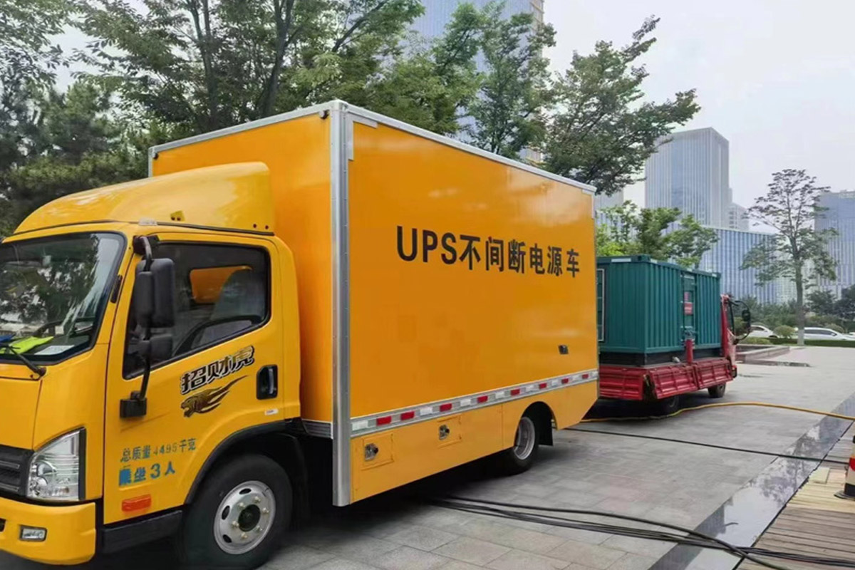 城阳发电机租赁施工现场