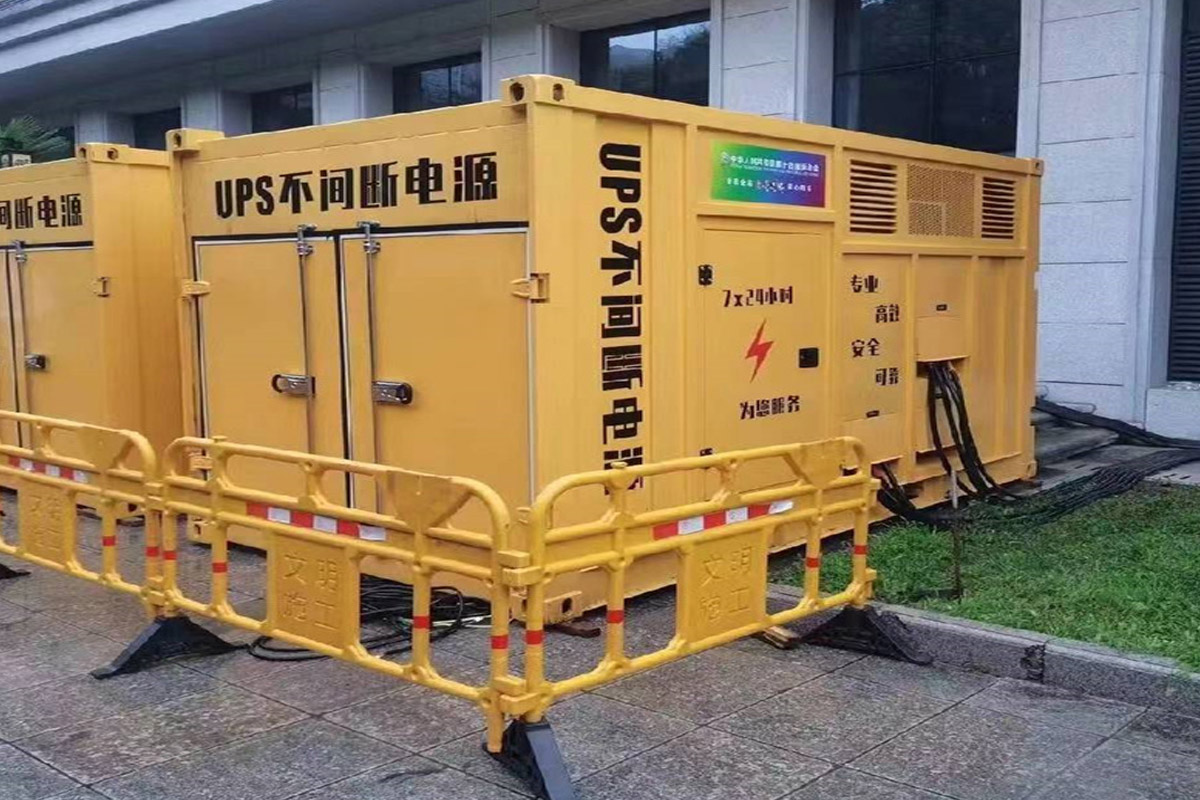 城阳发电机租赁施工现场