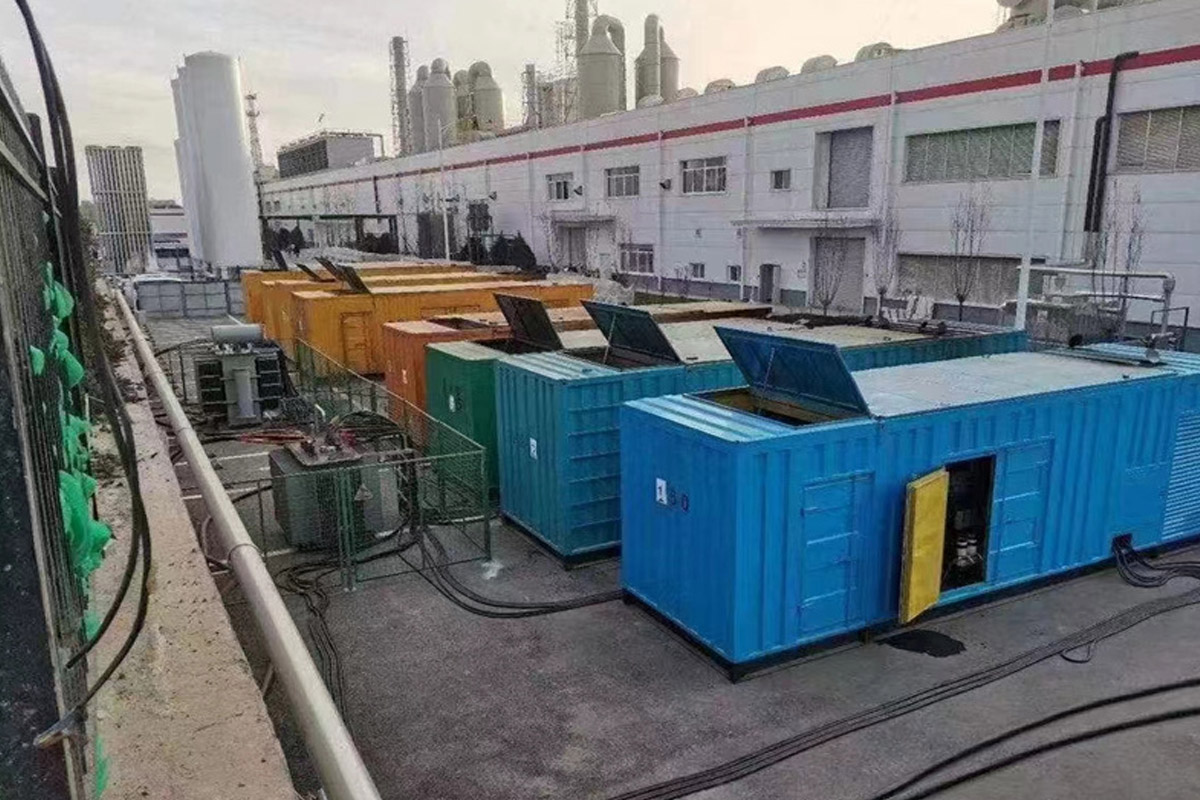 城阳发电机租赁施工现场